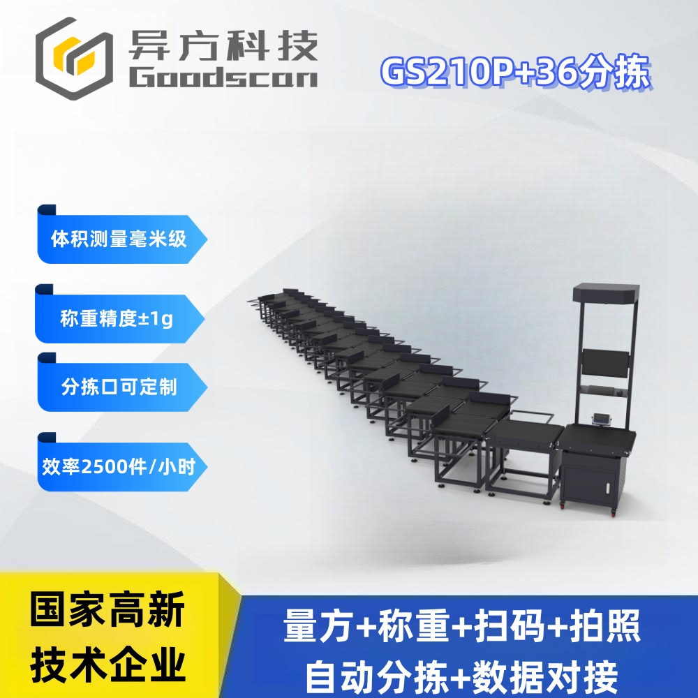 GS210P+36分拣 体积测量设备 物流电商扫码称重一体机