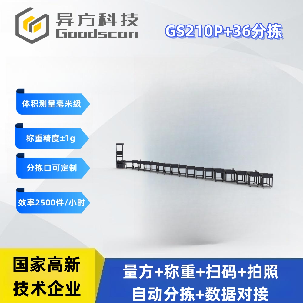 GS210P+36分拣 体积测量设备 物流电商扫码称重一体机