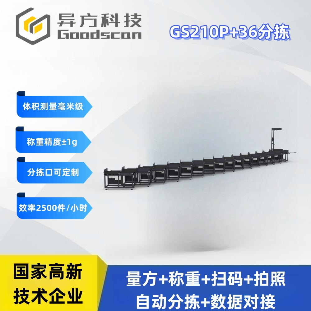 GS210P+36分拣 体积测量设备 物流电商扫码称重一体机