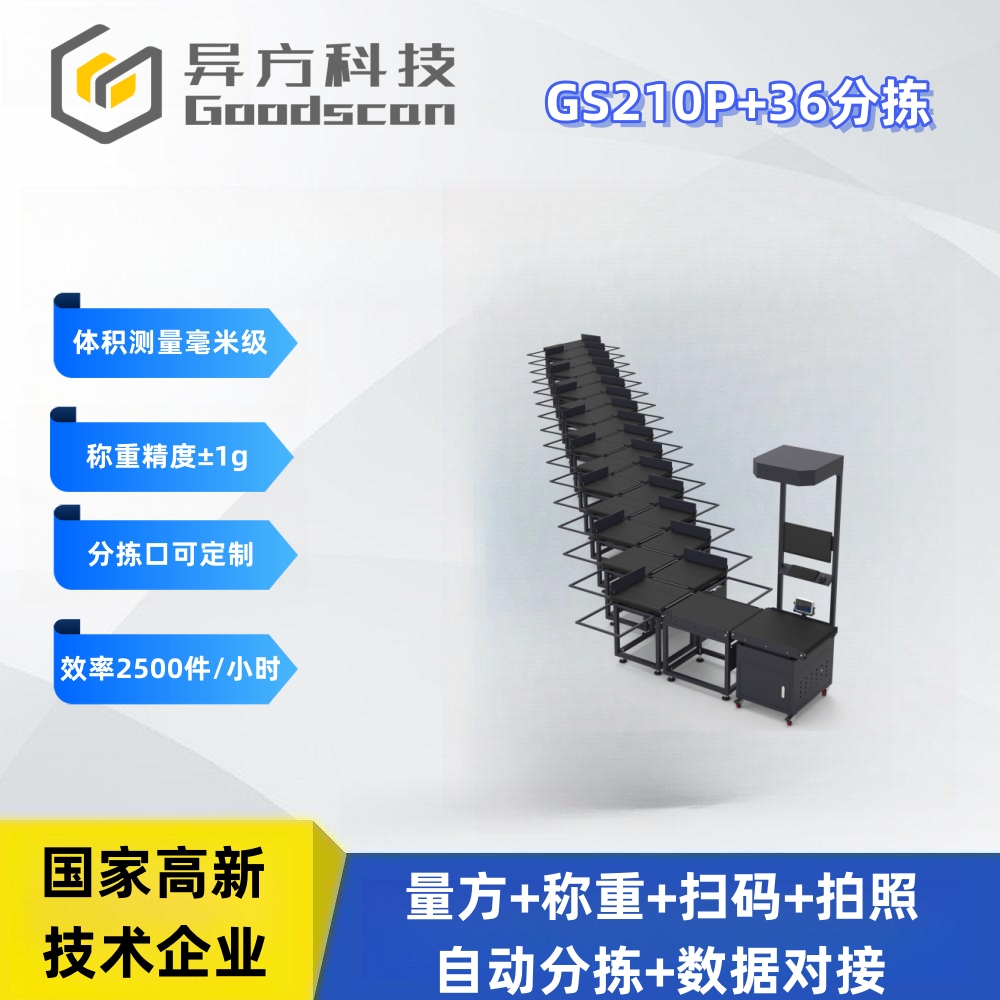 GS210P+36分拣 体积测量设备 物流电商扫码称重一体机
